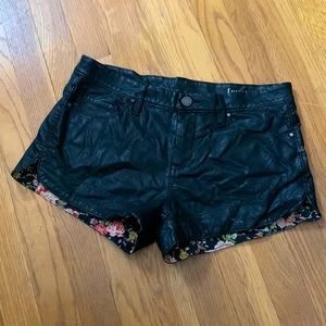 Blank NYC black “leather” shorts size 27 (equivalent to womens S)